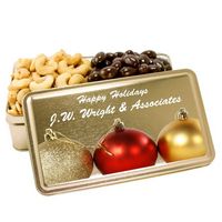 2-Share Tin - Salted Cashews/Dark Chocolate Almonds