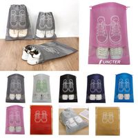 12.6" x 17.3" Non-Woven Drawstring Shoe Bags w/ Transparent Window - Bags, Pouches