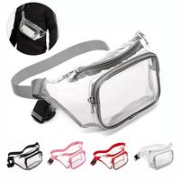 Clear PVC Fanny Pack with Dual Pockets - Fanny Packs