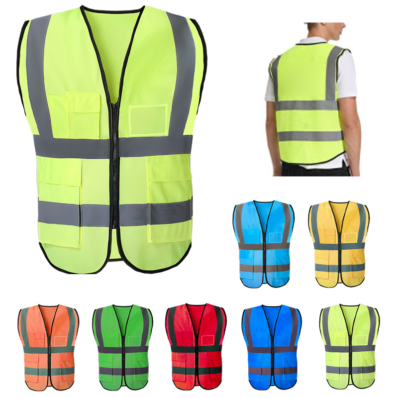 Reflective Safety Vest with Pockets - Vests