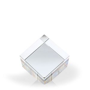 Savannah Clear Crystal Cube, Small