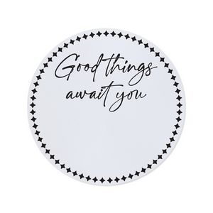 Good Things Await You Gift Box Seal - White