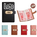 Double-Layer PU Leather Organizer with Combination Lock