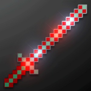 Light Up 8-Bit Christmas Sword Pixel Toy - BLANK