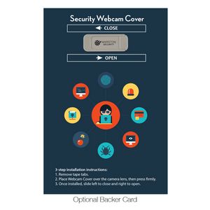 Security Webcam Cover With Backer Card