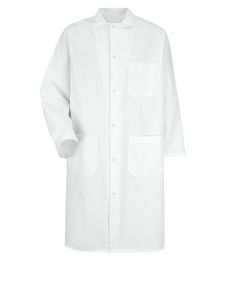 Red Kap Food Processing - Unisex Gripper-Front Interior Chest Pocket 44.75" Butcher Frock - Coats, Uniforms