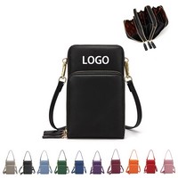 Small Leather Cell Phone Shoulder Bag - Bags, Purses