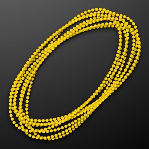 Lemon Yellow Round Beads (Non-Light Up) 7mm 33" - BLANK
