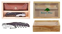 Laguiole Millesime® Genuine Buffalo Corkscrew Set w/Box & Leather Pouch - Corkscrews, Boxes