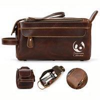 Leather Handmade Travel Toiletry Bag - Bags, Cases
