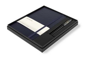 Moleskine® Large Notebook and Kaweco Pen Gift Set - Navy Blue
