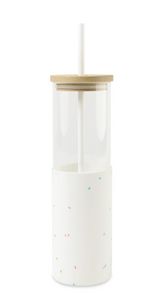 Aviana™ Journey Glass Tumbler with Straw - 20 Oz - Confetti