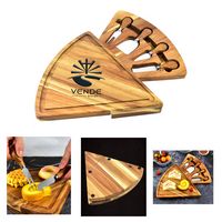 Triangle Cheese Board W/Cheese Knives - Carving Boards, Knives