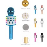 Bluetooth Microphone with LED Light for Kids