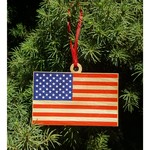 American Flag Hardwood Ornaments - FLG02-02A