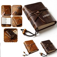 7.08"×5.11" Cattlehide Leather Journal Writing Notebook - Notebooks