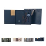 Leather Notebook Gift Set w/ Pen & Pendant