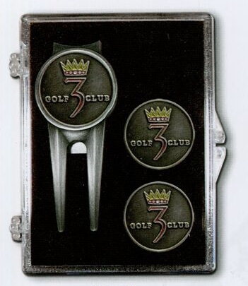 Boss Kit w/ Divot Repair Tool & 3 Ball Markers - Golf Kits, Golf Tools