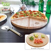 Gourmet Bamboo Pizza Set/ Cutting Board - Carving Boards, Knives