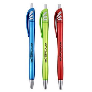 Retractable Click Pen w/Butterfly Accent
