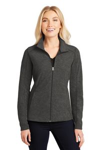 Port Authority® Women's Heather Microfleece Full-Zip Jacket.