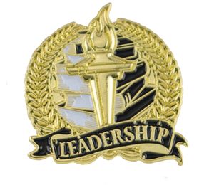 Bright Gold Academic Leadership Lapel Pin (1-1/8")