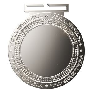 Dual Plated Volleyball Medallions 3"