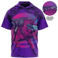 Youth 250 GSM Comfort Fleece Sublimation Short Sleeve Pullover Hoodies - Hoodies, Sweaters