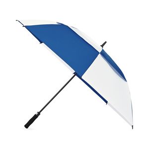 Elements 60" Recycled Auto Open Double Canopy Golf Umbrella - Royal-White