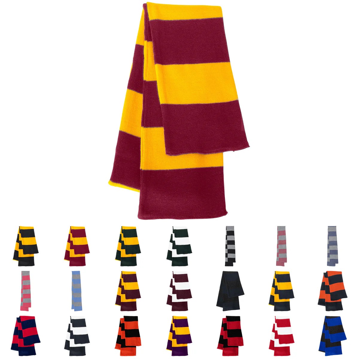 Sportsman™ Rugby-Striped Knit Scarf - Scarves