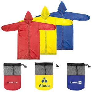 Stadium Rain Coat w/Draw String Mesh Pouch