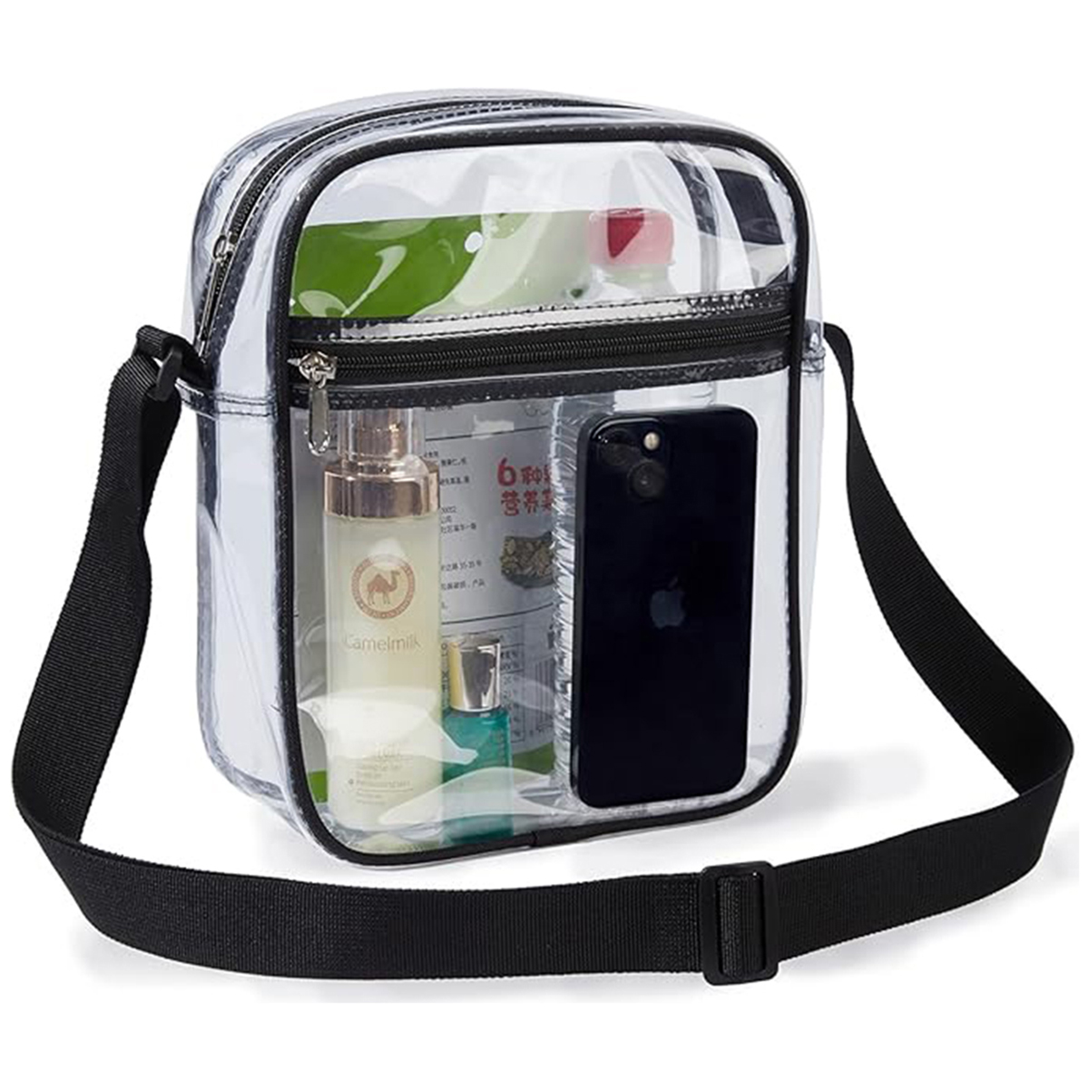 Clear PVC Shoulder Side Bag/ Crossbody Bag - Fanny Packs, Bags