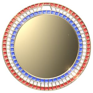Vibraprint® Bright Red, White & Blue GEM Insert Medallion (2-3/4")