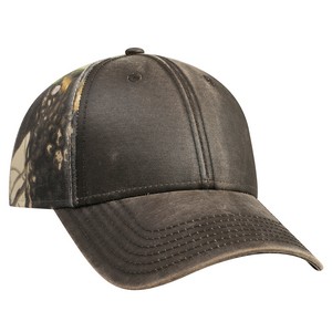 OTTO Camouflage Garment Washed Cotton Twill w/ PU Coated Back 6 Panel Low Profile Baseball Cap