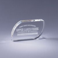 Leaf Crystal Paperweight