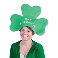 Plush St. Patrick's Day Shamrock Hat - Hats, Costumes