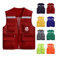 Reflective Safety Multi-pockets Work Vest - Vests, Uniforms