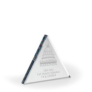 Triad Acrylic Paperweight Award - Engraved