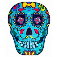 63 x 63" Skull Shape Custom Shape Towel Soft Microfiber Beach Towels - One Side Printing - Towels, Mats