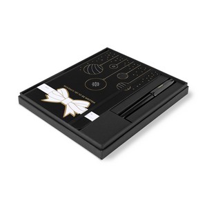 Moleskine® Hard Cover Holiday Notebook and Kaweco Pen Gift Set - Black