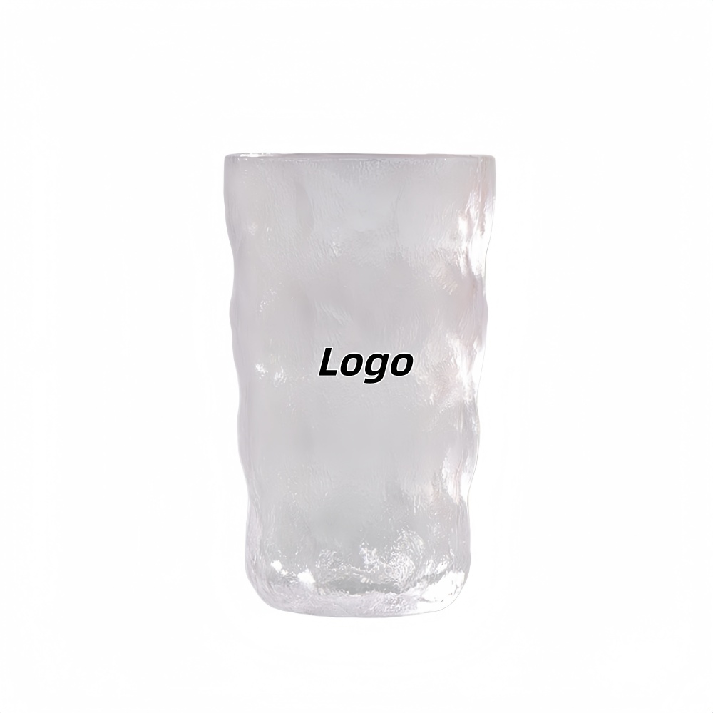 Stylish Glacier Textured Glass Cup for Water Beer and Breakfast Beverages - Cups