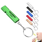 Dual Tube Metal Whistle Keychain