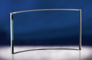 6" Jade Crystal Arc Award