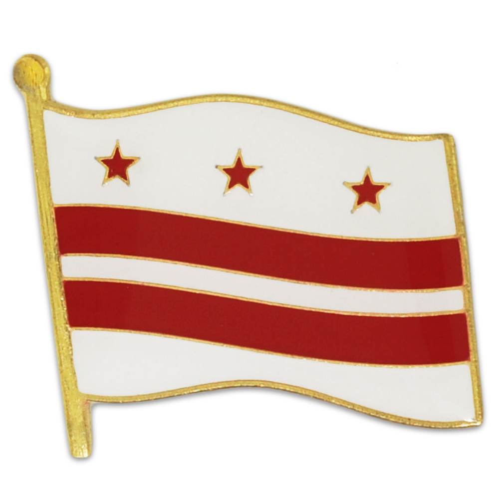 Washington DC Flag Pin - Pins, Emblems