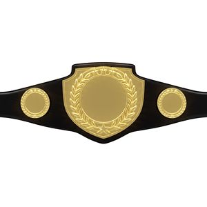Vibraprint® Bright Shield Championship Belt in Black