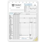 Plumbing Work Order/Invoices Forms (3 Part)