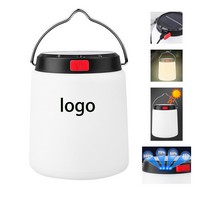 Solar-Powered Cylindrical Camping Lantern - Light Bulbs, Flashlights