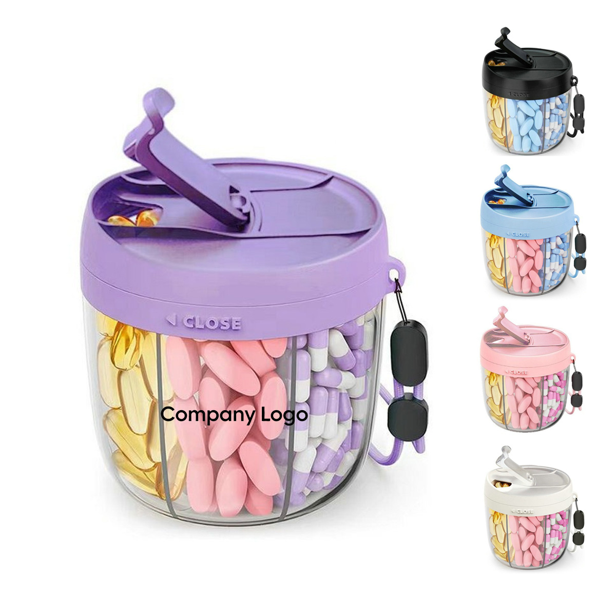 Portable Pill Bottle Organizer - Containers