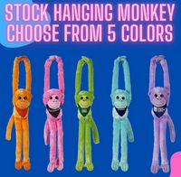 16" Hanging Long Arm Stuffed Monkey - Stuffed Animals, Toys