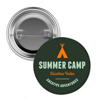 1 ½" Full Color Pin Back Button